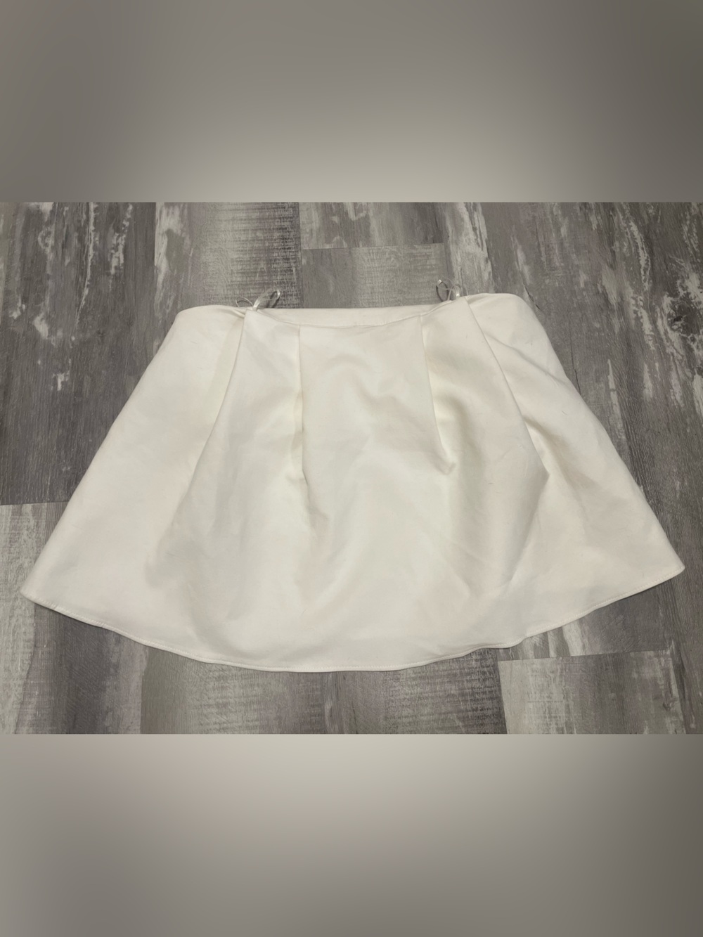 Zara Cream Circle Skirt with Soft Pleats NWT